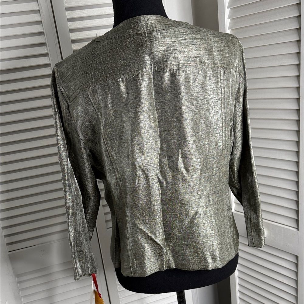 Ruby Rd. Metallic Gray Blazer NWT - image 5